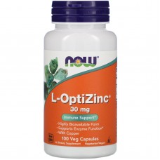 NOW L-OptiZinc 30 mg, 100 Capsules 